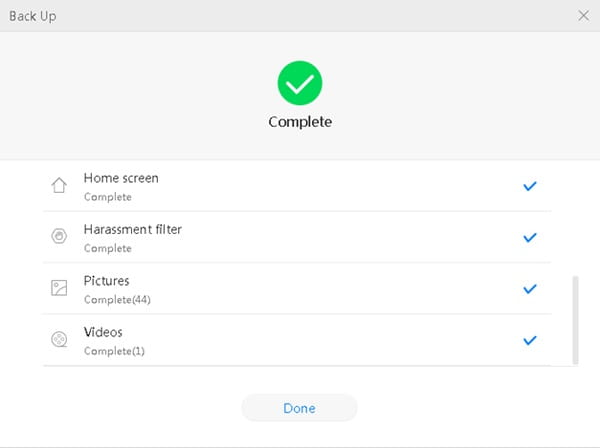 Terminer la sauvegarde