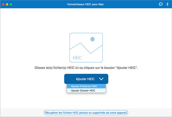 Ajouter les photos HEIC