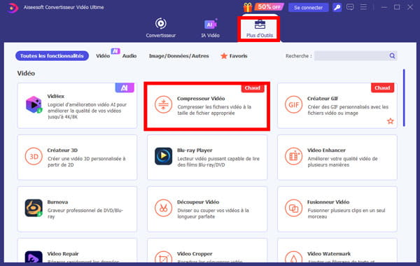 Ouvrir le compresseur vidéo