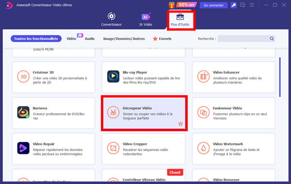 Ouvrir le découpeur vidéo