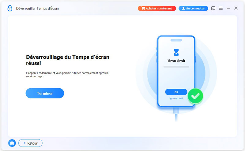 Déverrouillage réussi