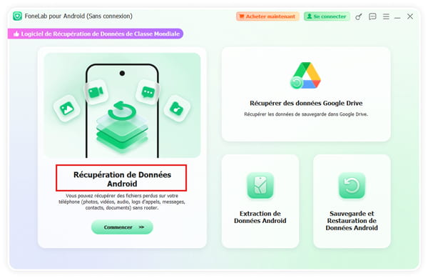 Sélectionner Récupération de Photos Android
