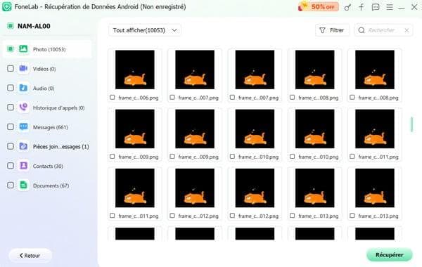 Prévisualiser et récupérer