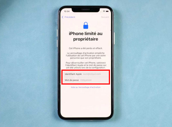 Débloquer un iPhone verrouillé directement avec Apple ID et mot de passe correc