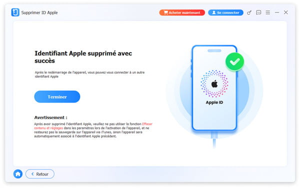 Id Apple Supprime Avec Succès