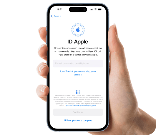 Supprimer l'identifiant Apple sans mot de passe