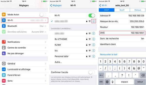 Contourner lactivation iCloud sur le serveur DNS
