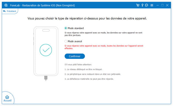 Réparer le système
