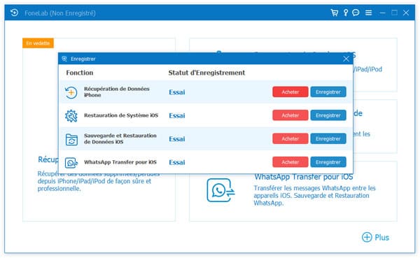 Enregistrer le logiciel