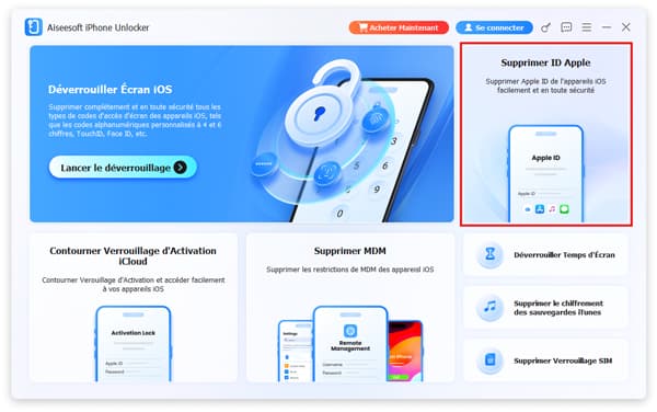 Sélectionner Supprimer l’Apple ID