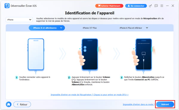 Connecter l'appareil iOS à PC