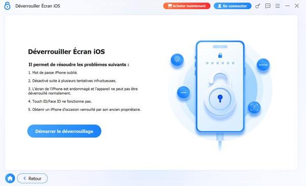 Démarrer le déverrouillage