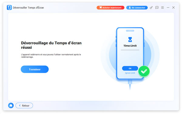 Deverrouillage Du Temps De Ecran Reussi