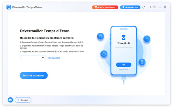 Récupérer le code de Temps d'Écran