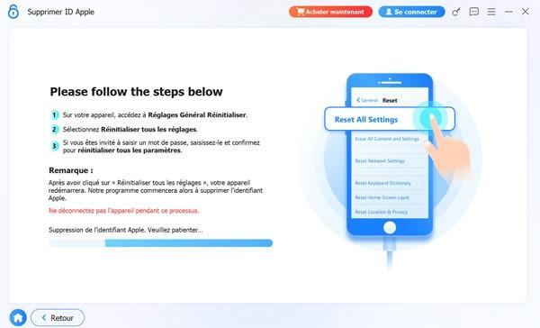 Réinitialiser tous les réglages iPhone