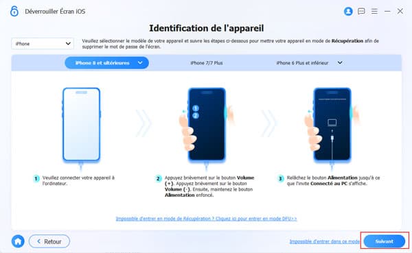 Connecter l'appareil iOS à PC