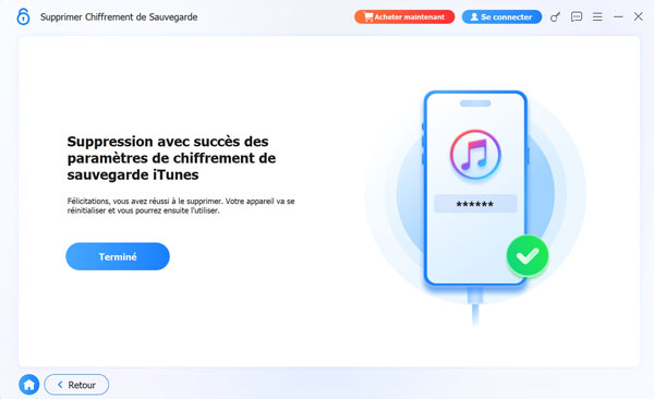 Comment Supprimez le Mot de Passe de Sauvegarde iTunes