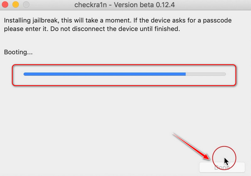 Checkra1n cliquez sur Done