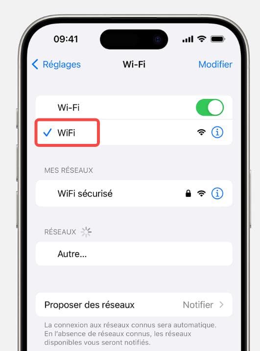 Vérifier le réseau