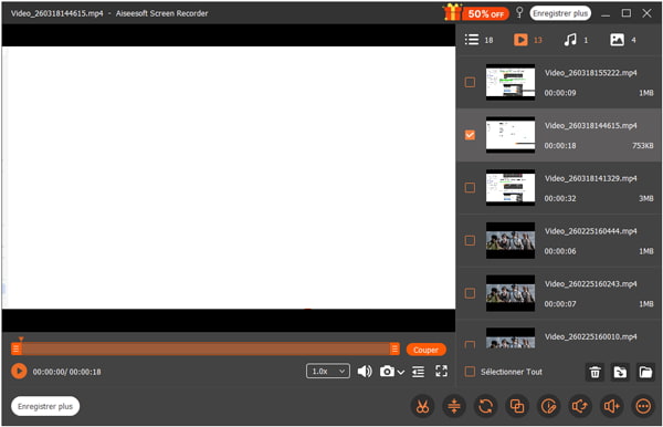 Exporter la vidéo enregistrée