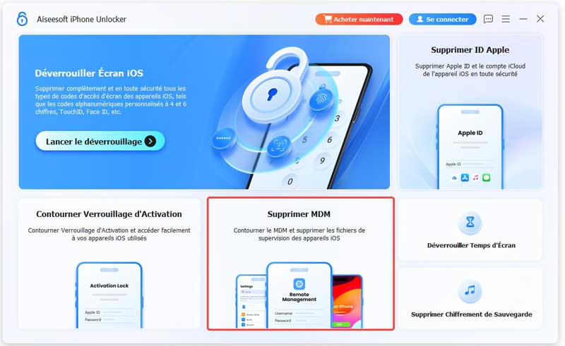 Choisir Supprimer MDM