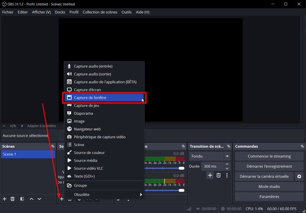 Ajouter des sources sur OBS