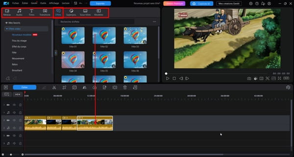 Ajouter des effets dans PowerDirector