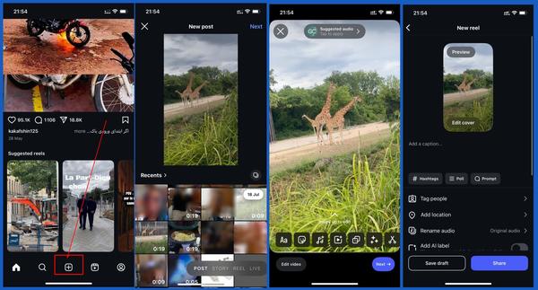 Créer un reel Instagram sur téléphone