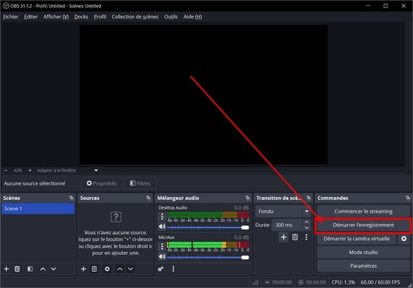 Démarrer l’enregistrement