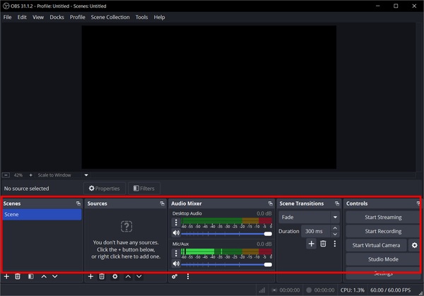 Présentation de l’interface OBS
