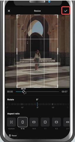 CapCut-Finir le Rognage
