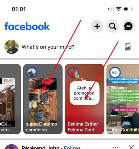 Story vidéo Facebook