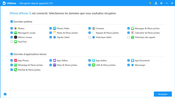 Lancer l’analyse des données perdues