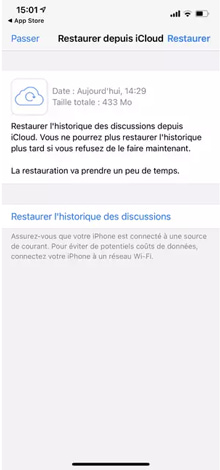récupérer des photos sur whatsapp avec iCloud